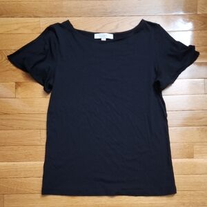 LOFT Black Short Sleeve Tee
